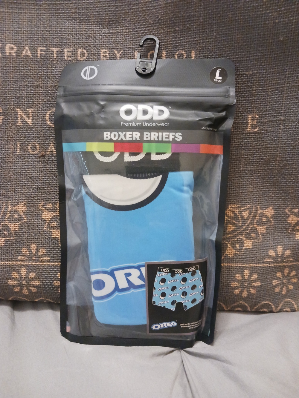 5 For $25! ODD Blue Oreo Boxer Briefs - Men's Premium Underwear Large- NEW